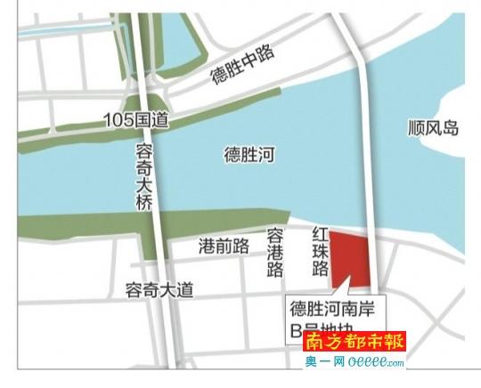 德胜河南岸江景地块将出让