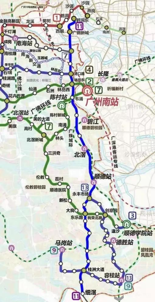 广州佛山地铁线路图