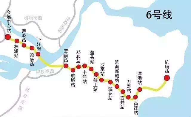 福州地铁6号线线路图