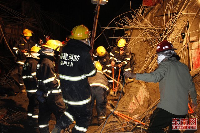 长乐一在建厂房发生坍塌事故 事发滨海工业区