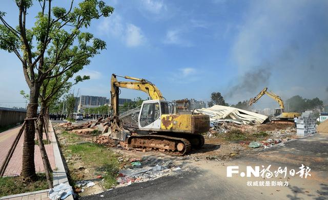 仓山依法拆除4500㎡建筑 霞镜新城安置房将动建