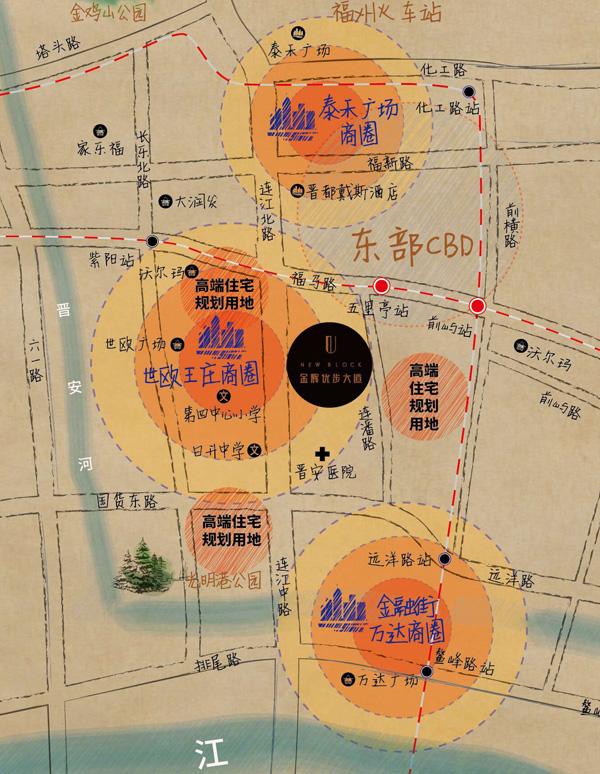 小编实探三大商圈环绕楼盘--金辉优步大道