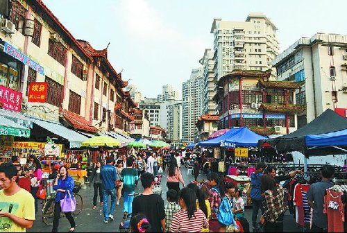 台江步行街变身休闲广场 农贸市场成重要商圈