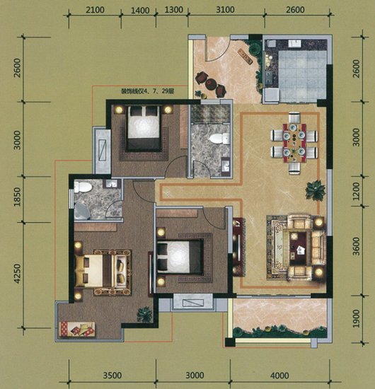 户型点评:奢华大户型 入户花园吐纳四季芬芳