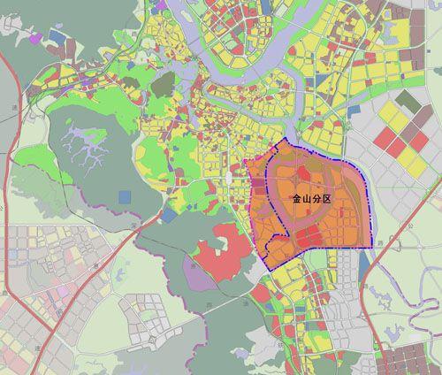 金山湖片区规划以居住为主 商业和休闲娱乐为辅