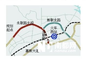 规划两条路新建一条路 惠州火车西站上高速更快