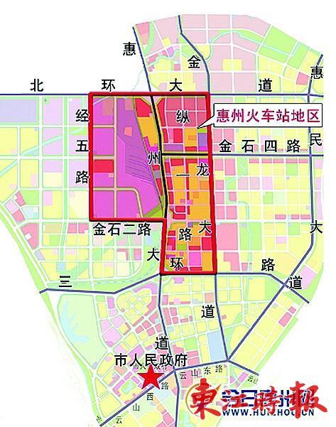 惠州火车北站拟建为江北城市副中心 配套10所