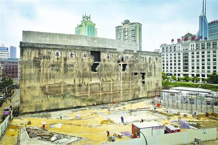 四行仓库弹孔墙已矗立_房产上海站_腾讯网