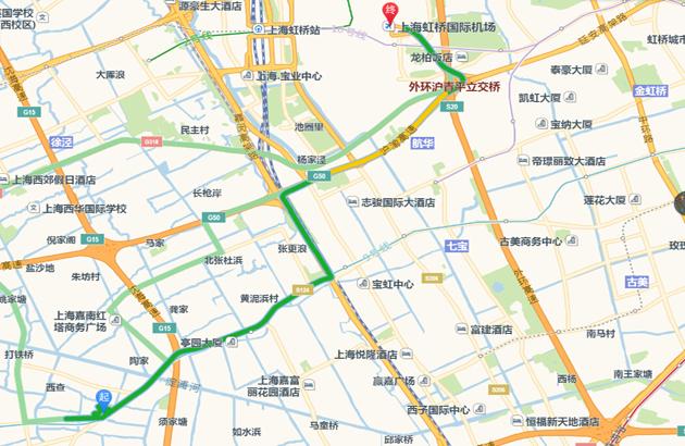 泗陈公路——沪松公路——嘉闵高架路—&
