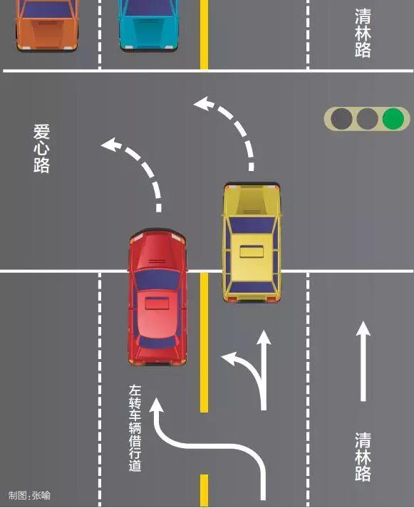 龙岗首个左转/掉头联控借道路口启用 可逆向借道左转