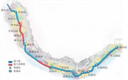 未来涉及宝安规划建设的线路还有13号线(深圳湾—公明),15号线图片