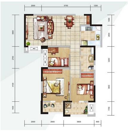 金地三房登头榜，全面朝南夺人心_房产武汉站_腾讯网