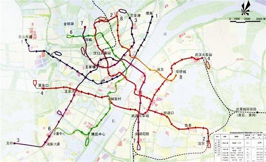 武汉地铁7号线站点图 武汉7号线延长线路图
