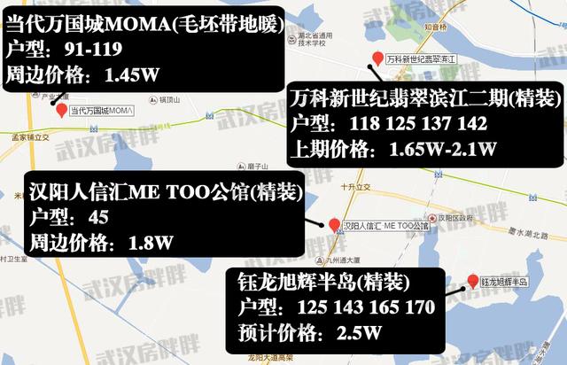 武汉10月预计67个楼盘开盘,最新房价地图出