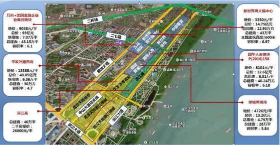 自湖北省武汉市汉口片长江二桥至二七长江大桥段将打造集商贸商务图片