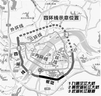 武汉四环线南段设计获批 起江夏龚家铺止藏龙岛