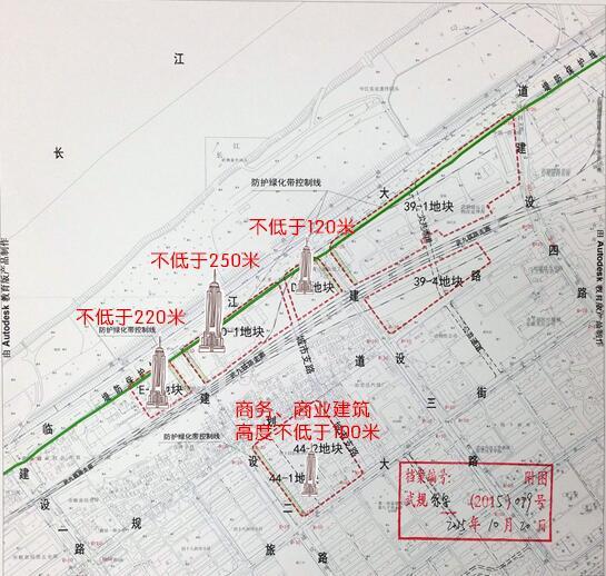 据武汉市国土资源和规划局网显示,青山滨江商务区地块位于青山区临江