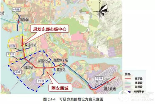 考虑轨道 4 号线翔安段位于规划市级中心及翔安新城,处于规划核心区