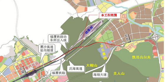 北站至同安市政隧道选址变更 地下用地增至19.7公顷