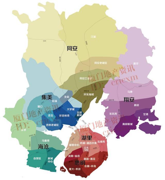 (附90个楼盘详情)   结合厦门楼市板块地图   能更快更准