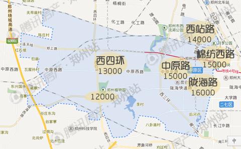 郑州10月房价地图:完全没有降价的意思