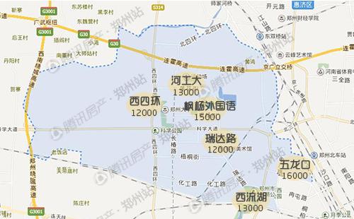 郑州10月房价地图:完全没有降价的意思