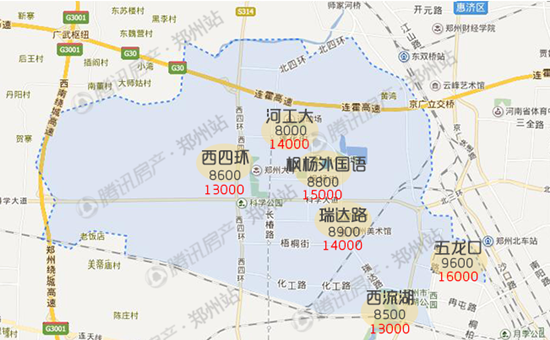优家+计划:2016年郑州房价地图 真实数据曝光