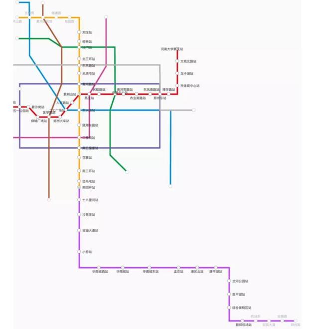 地铁2号线城郊线,还有城郊线二期和17号线,城郊线二期由机场站到郑州