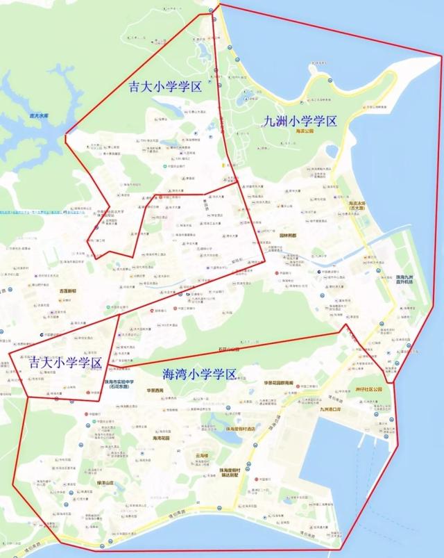 香洲区海湾小学学区划分正式公布   主要住宅区:景山公园,石景山旅游图片