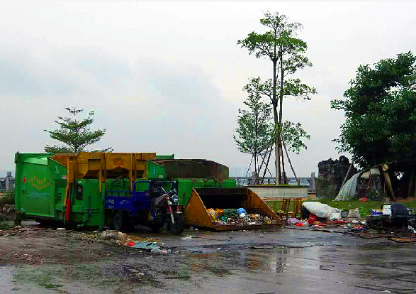 斗门白藤头一垃圾站影响市容遭投诉 选址遇尴