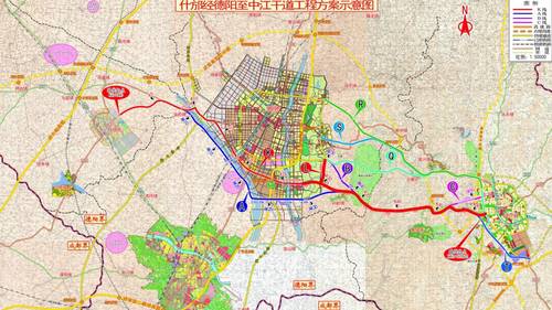天府大道北延线2019年到德阳,世界最牛X城市