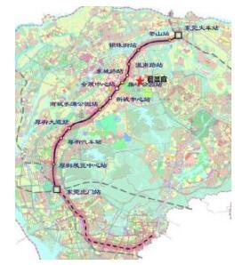 轻轨 5分钟车程到r2线东城站 作为东莞第一条地铁, 贯通石龙通达虎门