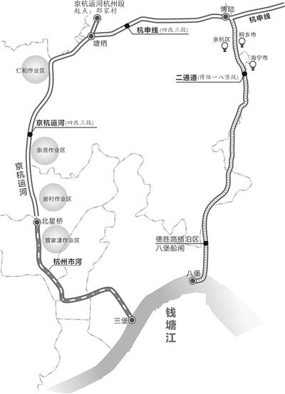 "运河二通道"开挖 京杭运河提升改造工程昨天开工