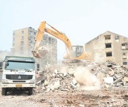 荆州区城南中心单元项目部推进棚户区改造工作