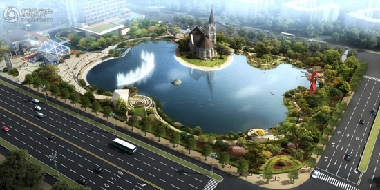 南充首现爱情斑马线 永伴白马湖公园浪漫起航