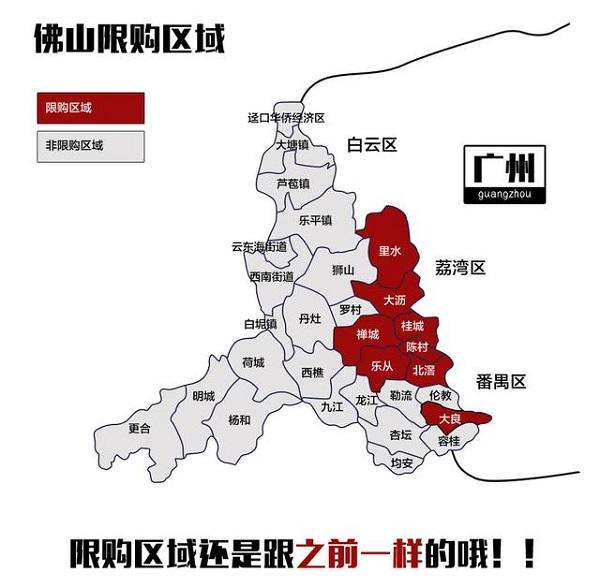 佛山部分区域二手房纳入限购 楼价或将调整