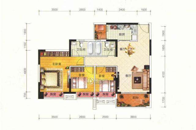 [户型点评]天奕国际广场109㎡ 享受创意布局家