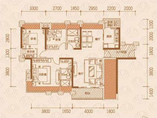 湾(详情图库价格点评(118㎡三房两厅/400-700-1234 转 645607)户型