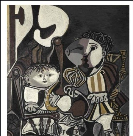 毕加索名画《两个小孩》