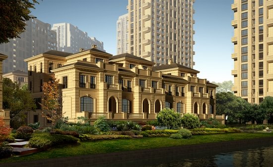 项目效果图 庄重、典雅、内敛的气质,是建筑造就,更是园林使然。顺发·吉祥半岛的景观设计突出"高贵、华丽、和谐、典雅"的特色,并结合法学院派的文化风格来营造都市中的"有机家园",设计师通过对小区空间布局及形态的分析与理解,以法式与现代相结合的手法突出小