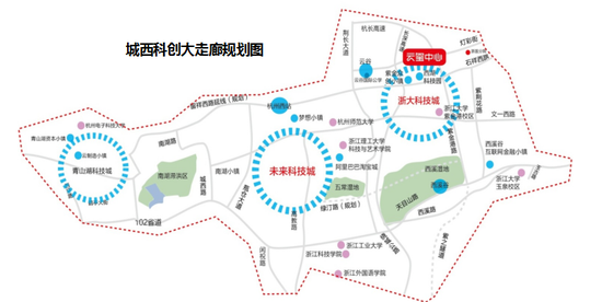 阿里云谷,西湖科技园,未来科技城,北部软件园,青山湖科技城等六大强劲