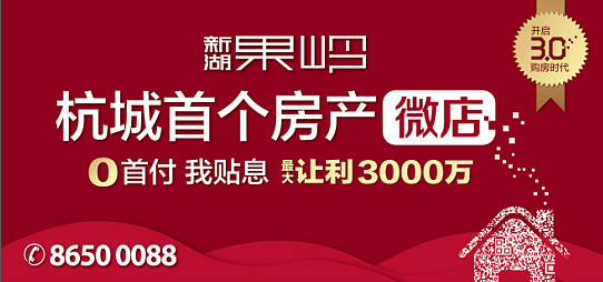 杭州首家地产官方微店推出1元拍首付贷款贴息