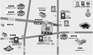 滨康路站:滨江最大商业综合体 西兴站:老街寻古