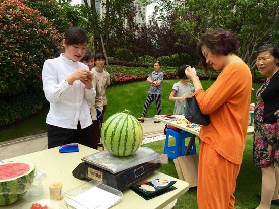 滨江物业城市之星西瓜新鲜上市 瑜伽舞动初夏