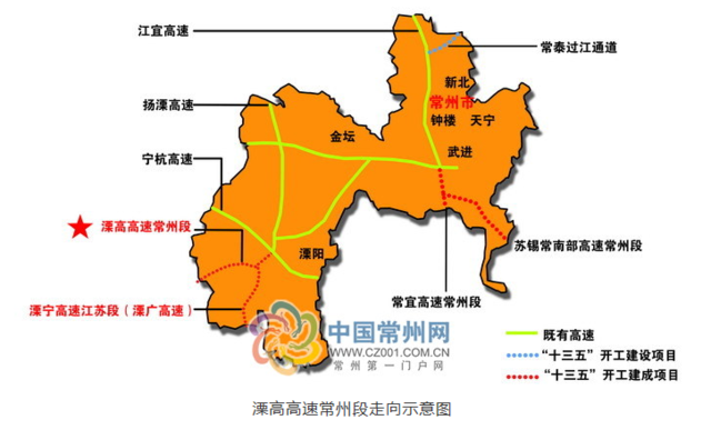 常州将添新高速通道 计划2020年通车