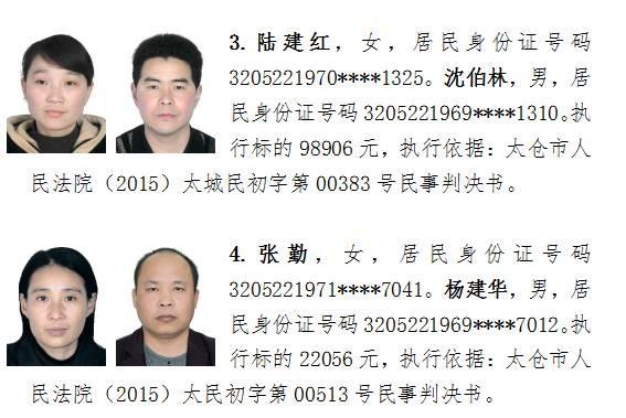 苏州太仓&ldquo;老赖&rdquo;大曝光  千万别借钱给他们