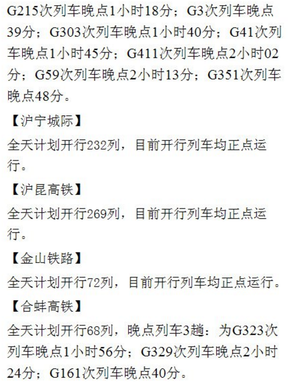 前往北京的旅客注意！京沪高铁多趟列车因大雪晚点