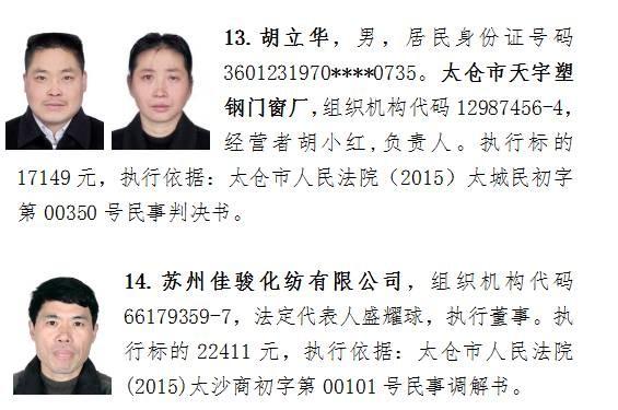 苏州太仓&ldquo;老赖&rdquo;大曝光  千万别借钱给他们