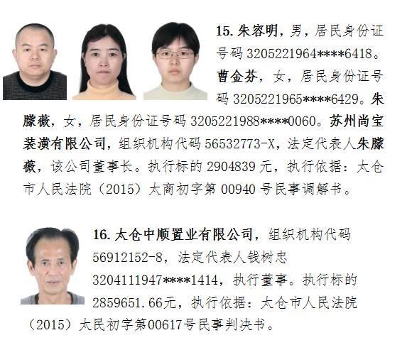 苏州太仓&ldquo;老赖&rdquo;大曝光  千万别借钱给他们