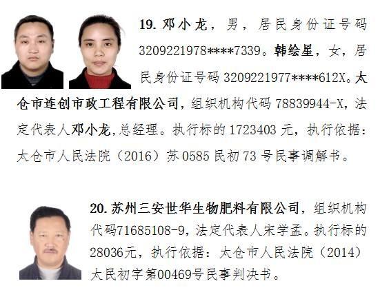 苏州太仓&ldquo;老赖&rdquo;大曝光  千万别借钱给他们